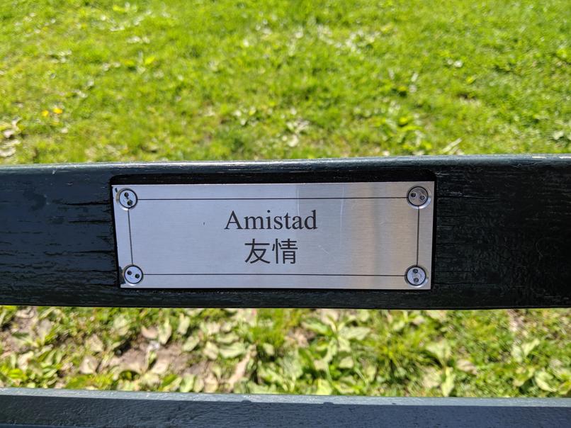 I saw this bench in Central Park