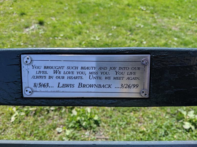 I saw this bench in Central Park