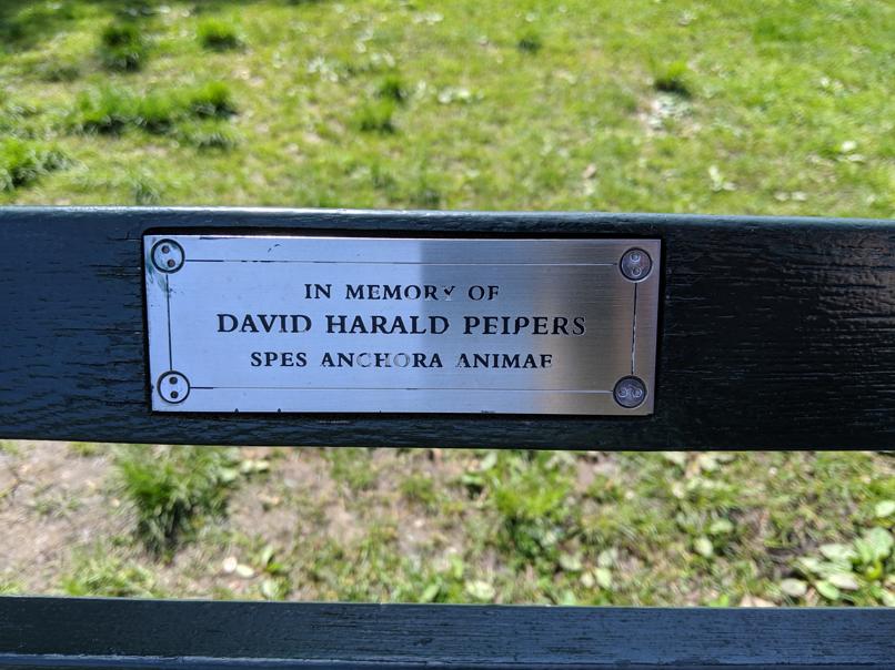 I saw this bench in Central Park