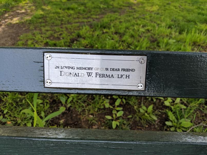 I saw this bench in Central Park