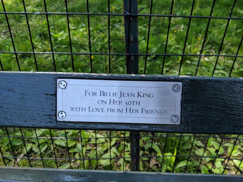 I saw this bench in Central Park