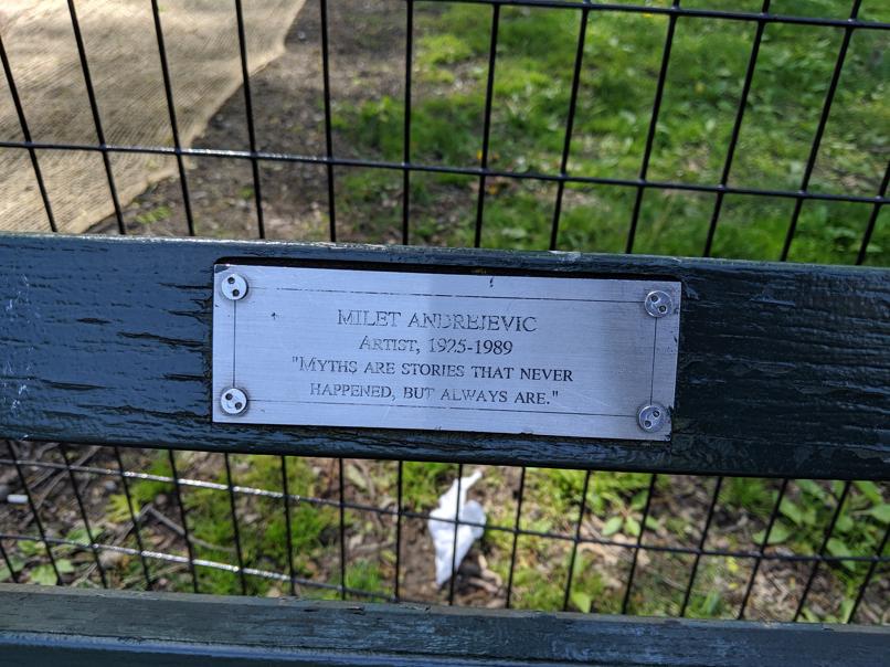 I saw this bench in Central Park