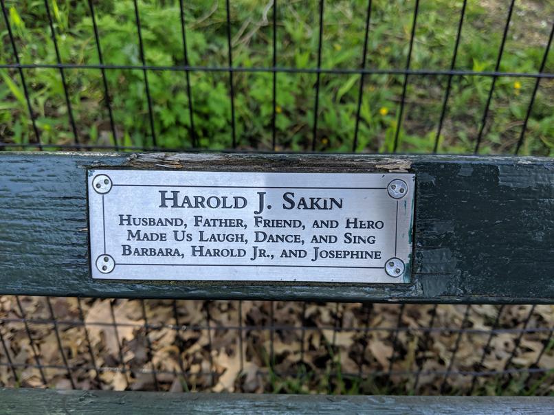 I saw this bench in Central Park