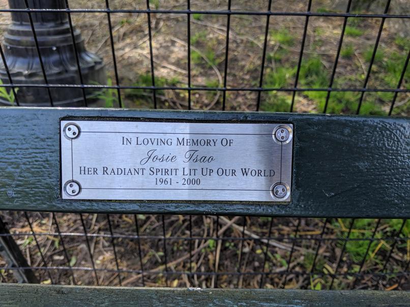 I saw this bench in Central Park