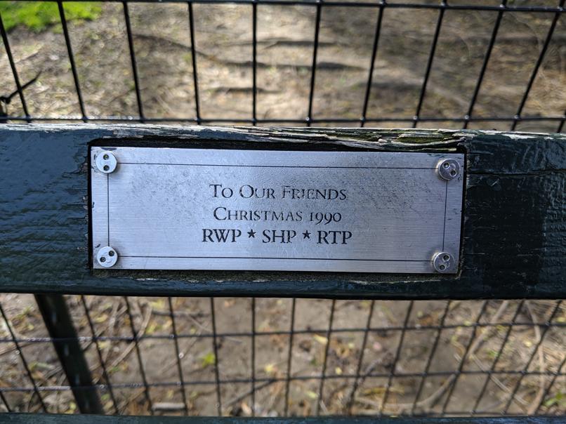 I saw this bench in Central Park