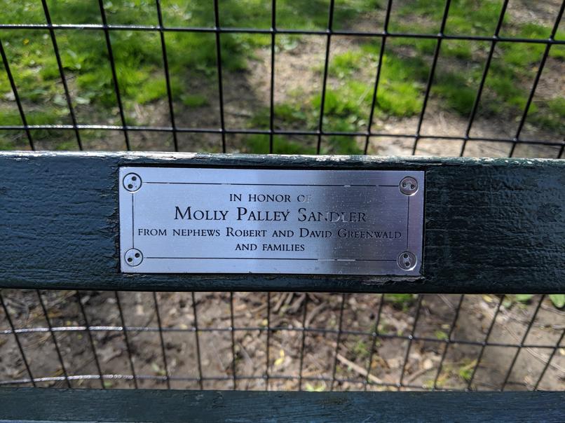 I saw this bench in Central Park