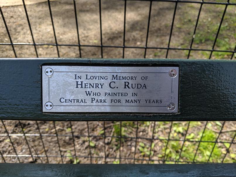 I saw this bench in Central Park