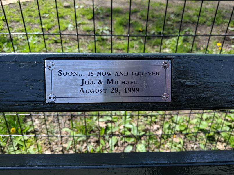 I saw this bench in Central Park