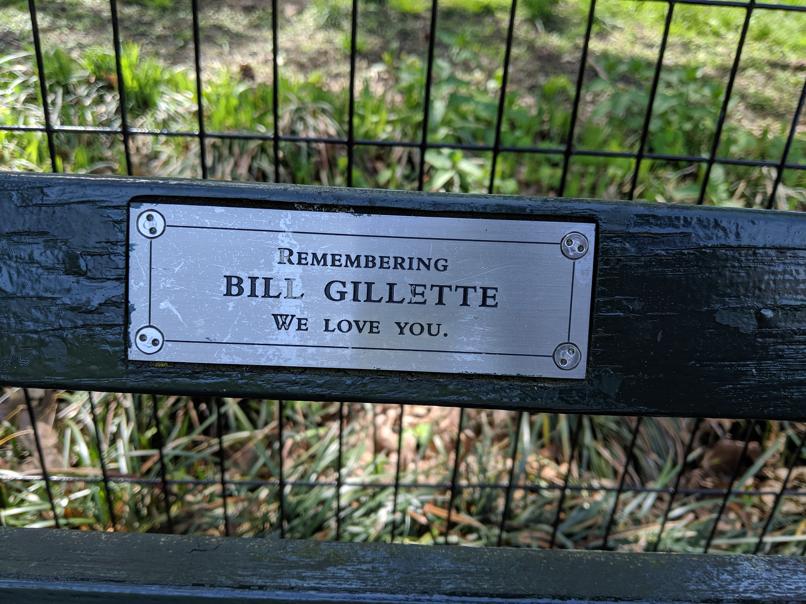 I saw this bench in Central Park