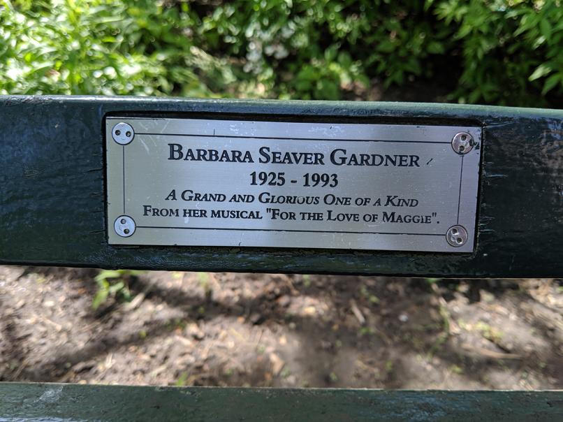 I saw this bench in Central Park