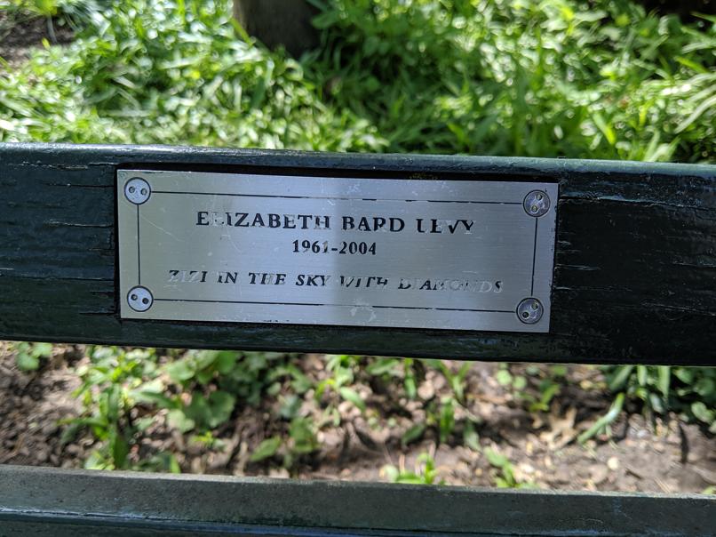 I saw this bench in Central Park