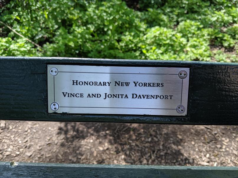 I saw this bench in Central Park