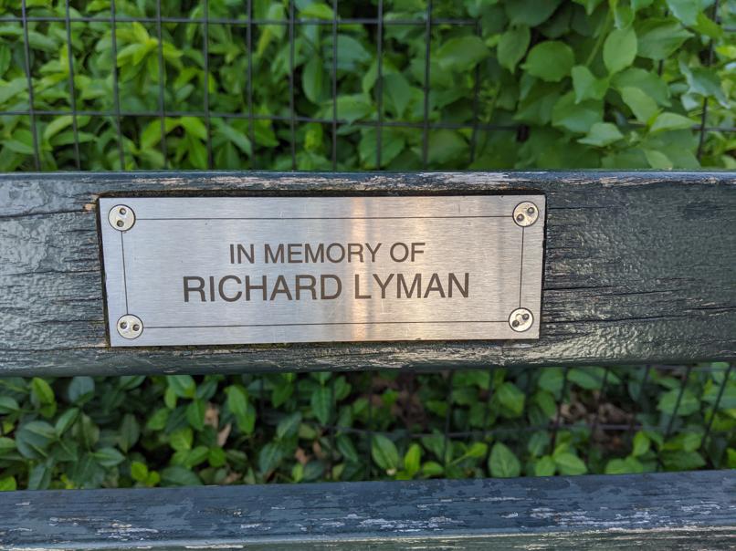 I saw this bench in Central Park