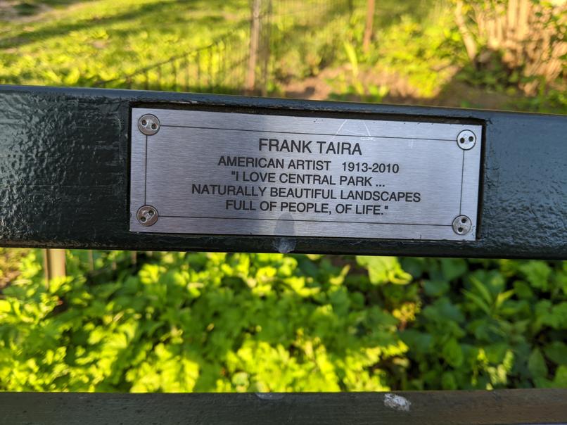 I saw this bench in Central Park