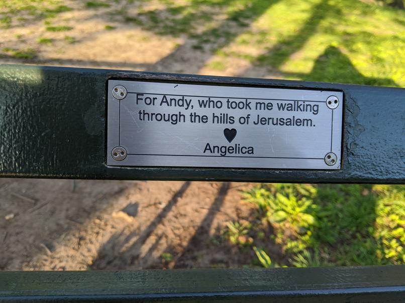 I saw this bench in Central Park