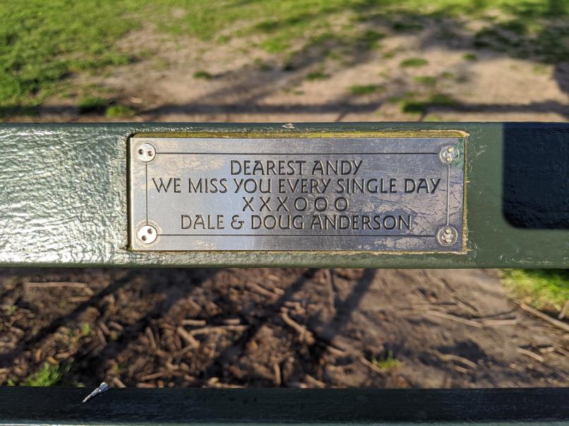 I saw this bench in Central Park