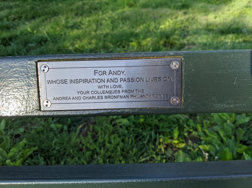 I saw this bench in Central Park