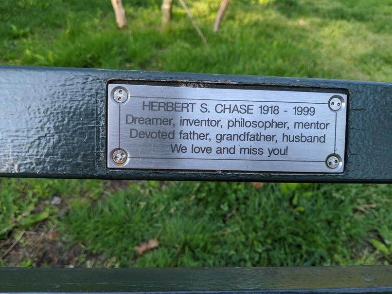 I saw this bench in Central Park