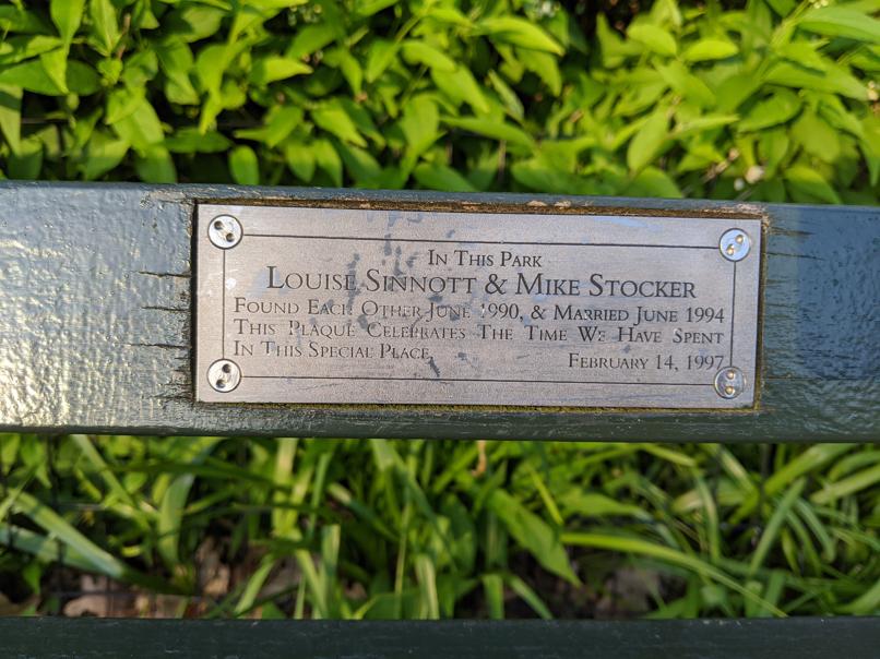 I saw this bench in Central Park