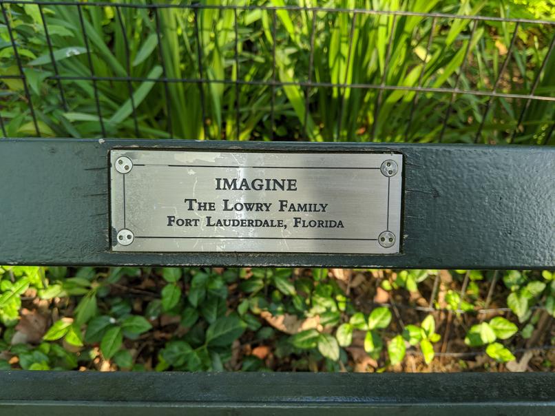 I saw this bench in Central Park