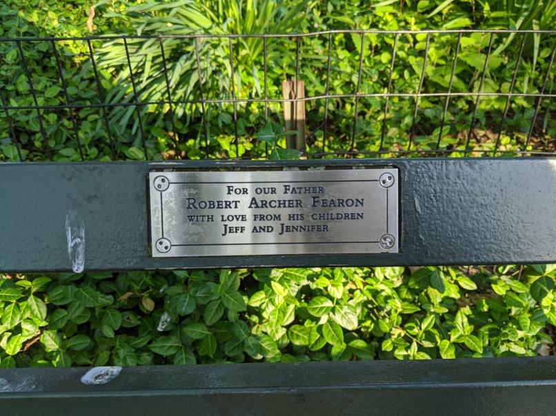 I saw this bench in Central Park