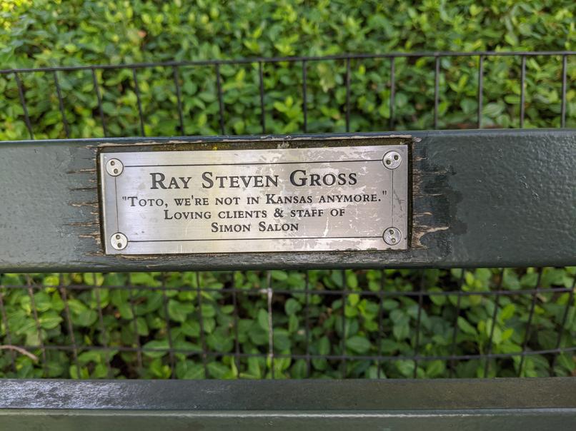 I saw this bench in Central Park