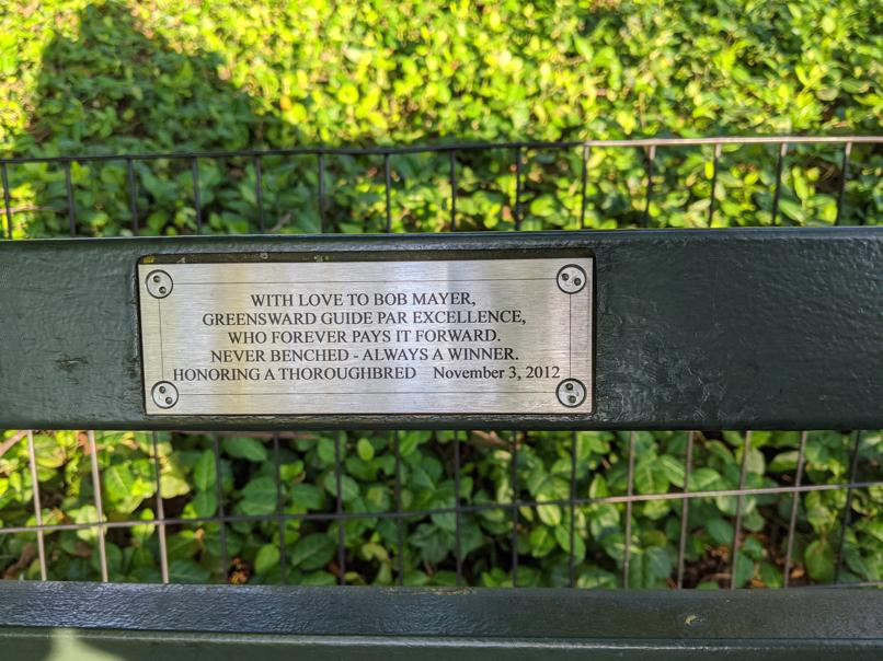 I saw this bench in Central Park