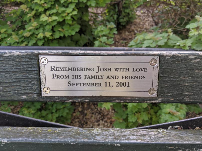 I saw this bench in Central Park