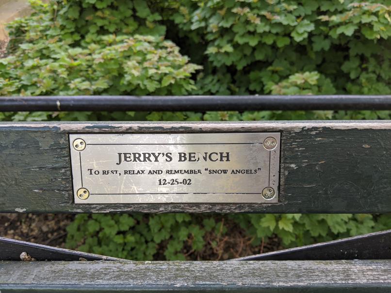 I saw this bench in Central Park