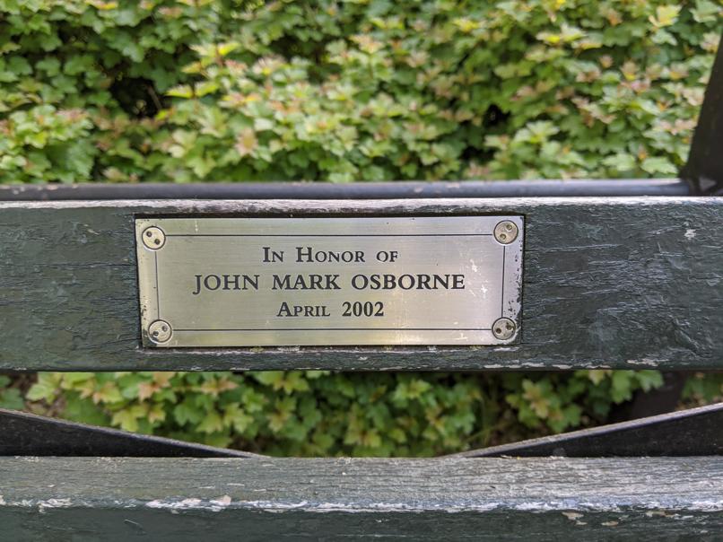 I saw this bench in Central Park