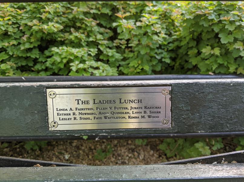 I saw this bench in Central Park