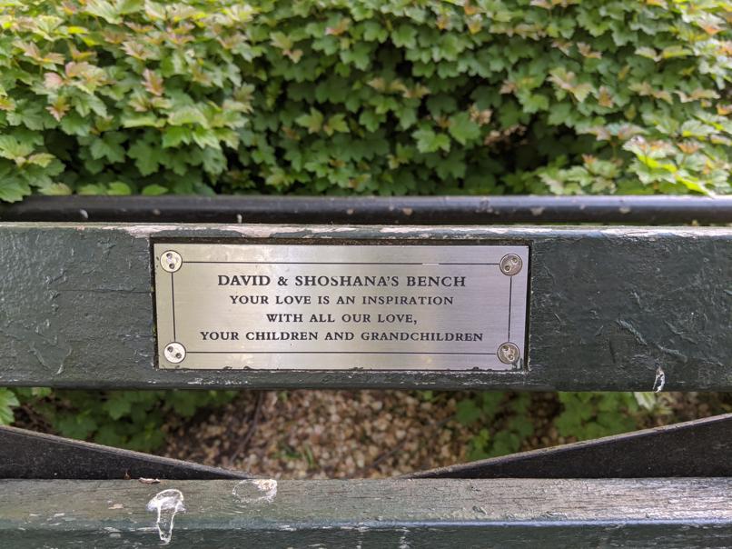 I saw this bench in Central Park