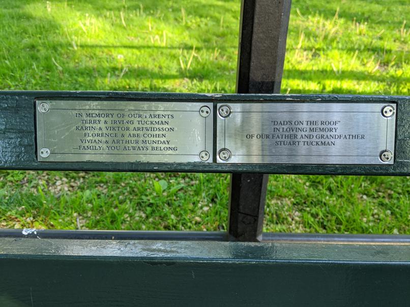 I saw this bench in Central Park