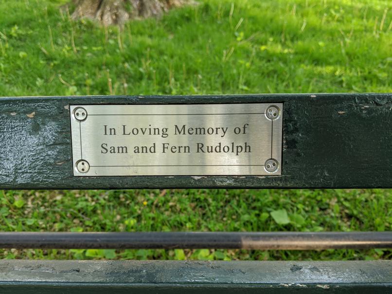 I saw this bench in Central Park