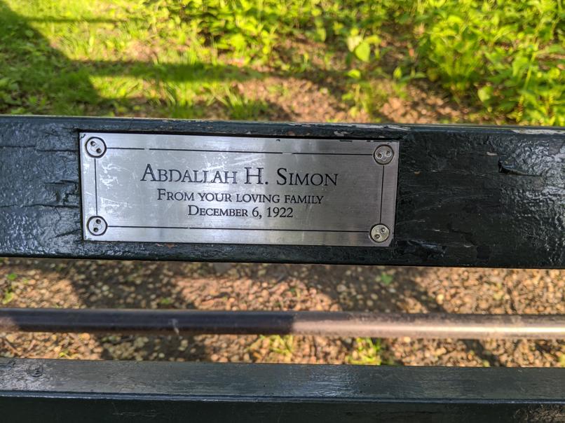 I saw this bench in Central Park