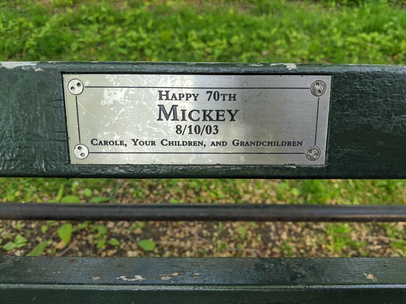 I saw this bench in Central Park