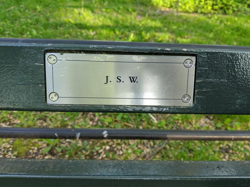 I saw this bench in Central Park