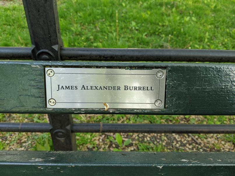 I saw this bench in Central Park