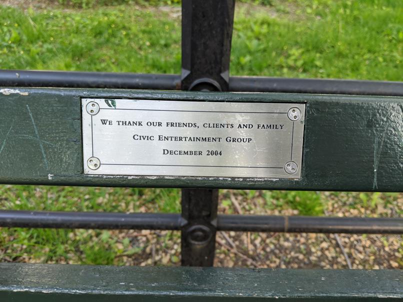 I saw this bench in Central Park