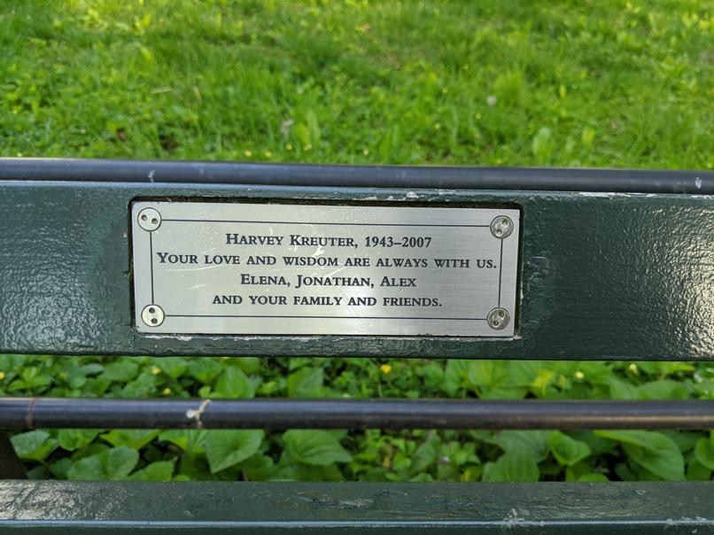 I saw this bench in Central Park