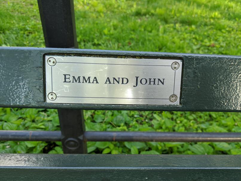 I saw this bench in Central Park