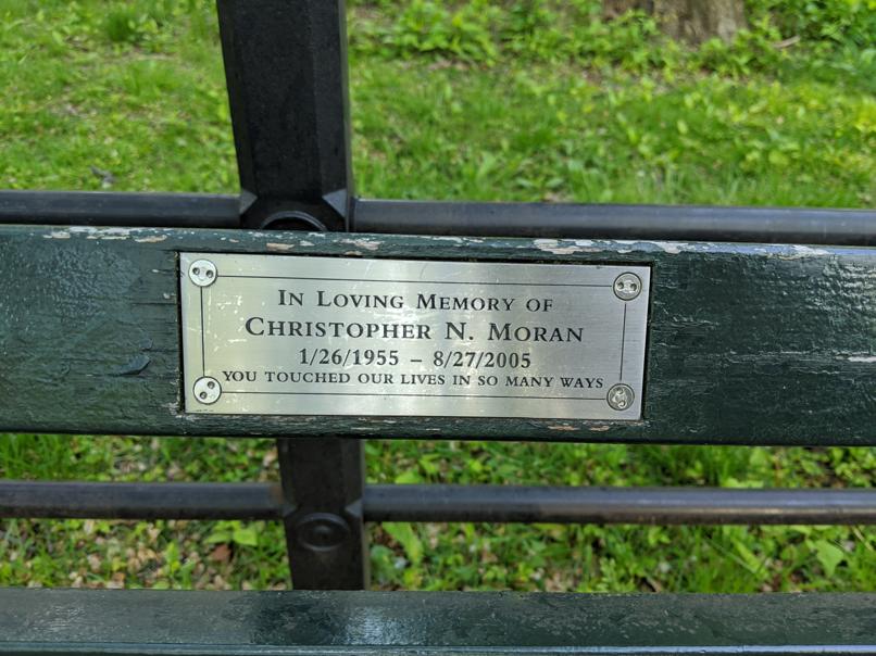 I saw this bench in Central Park