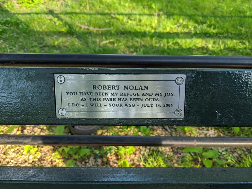 I saw this bench in Central Park