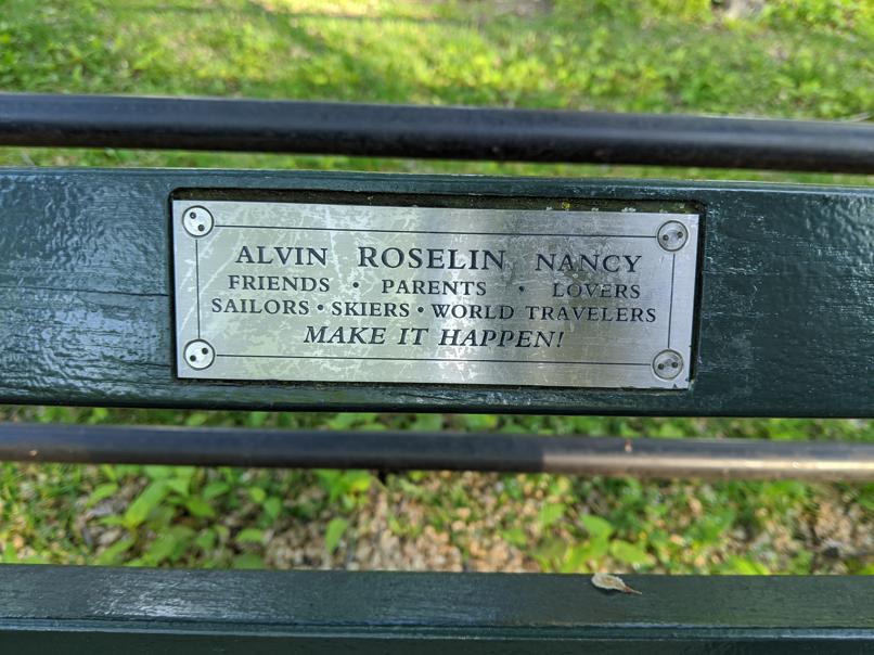 I saw this bench in Central Park