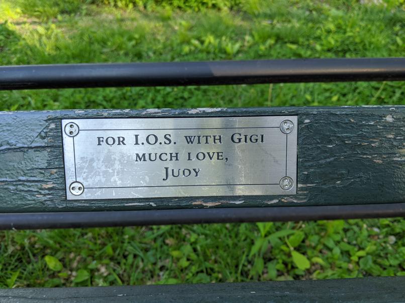 I saw this bench in Central Park