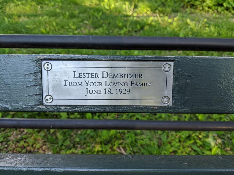 I saw this bench in Central Park