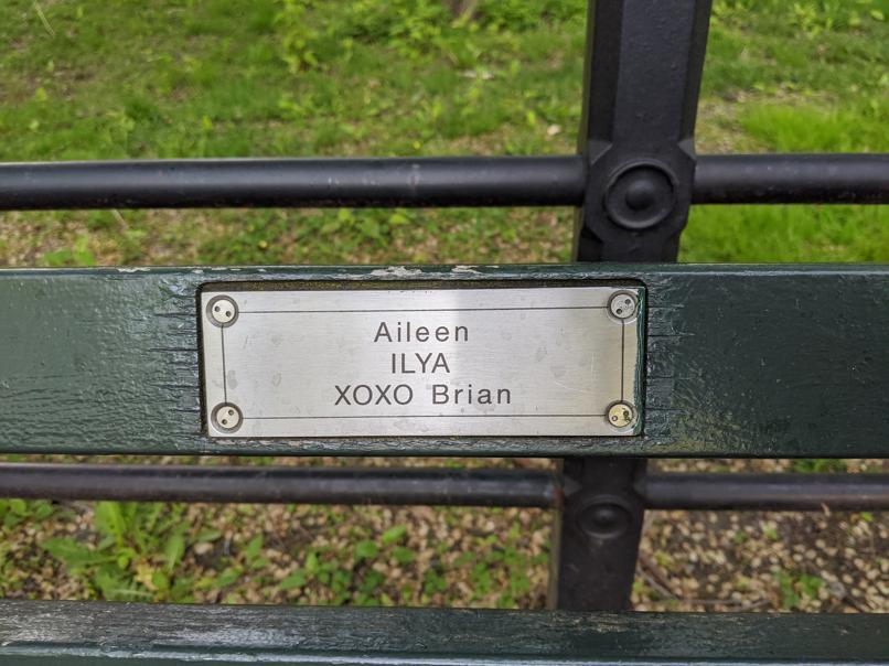 I saw this bench in Central Park