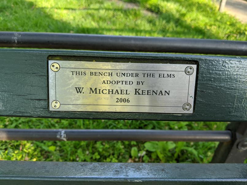 I saw this bench in Central Park