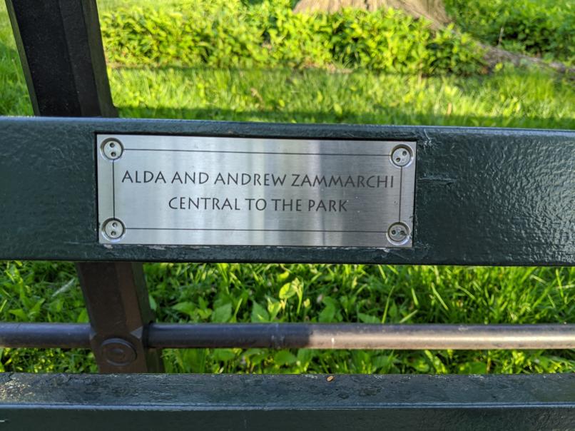 I saw this bench in Central Park