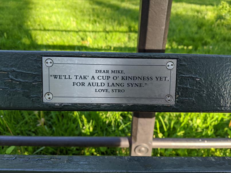 I saw this bench in Central Park